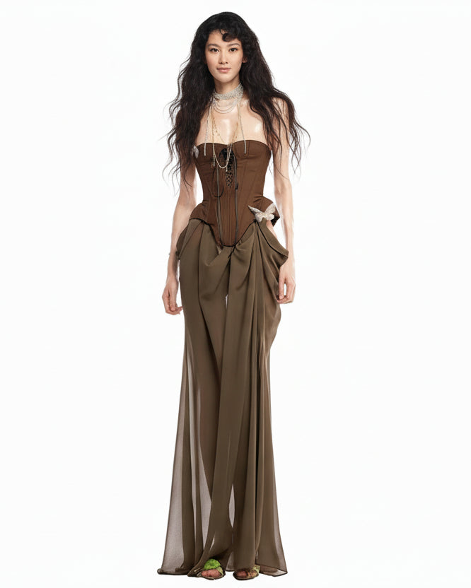 Juliette Butterfly Midriff Dress