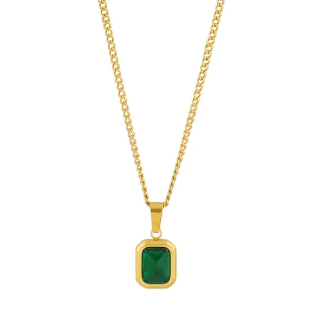 Esme Emerald Pendant Necklace