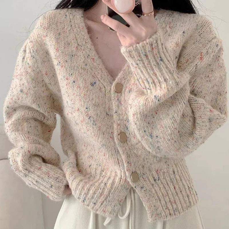 Raily Colorful Dot Cardigan