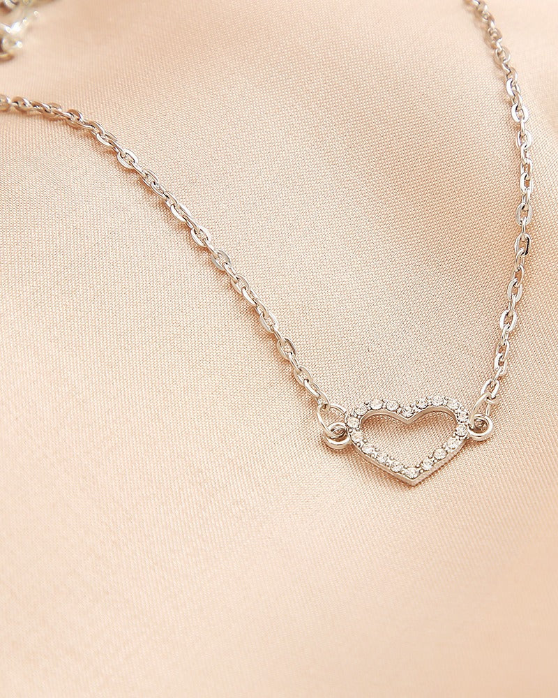 Heart Pendant Diamond Necklace