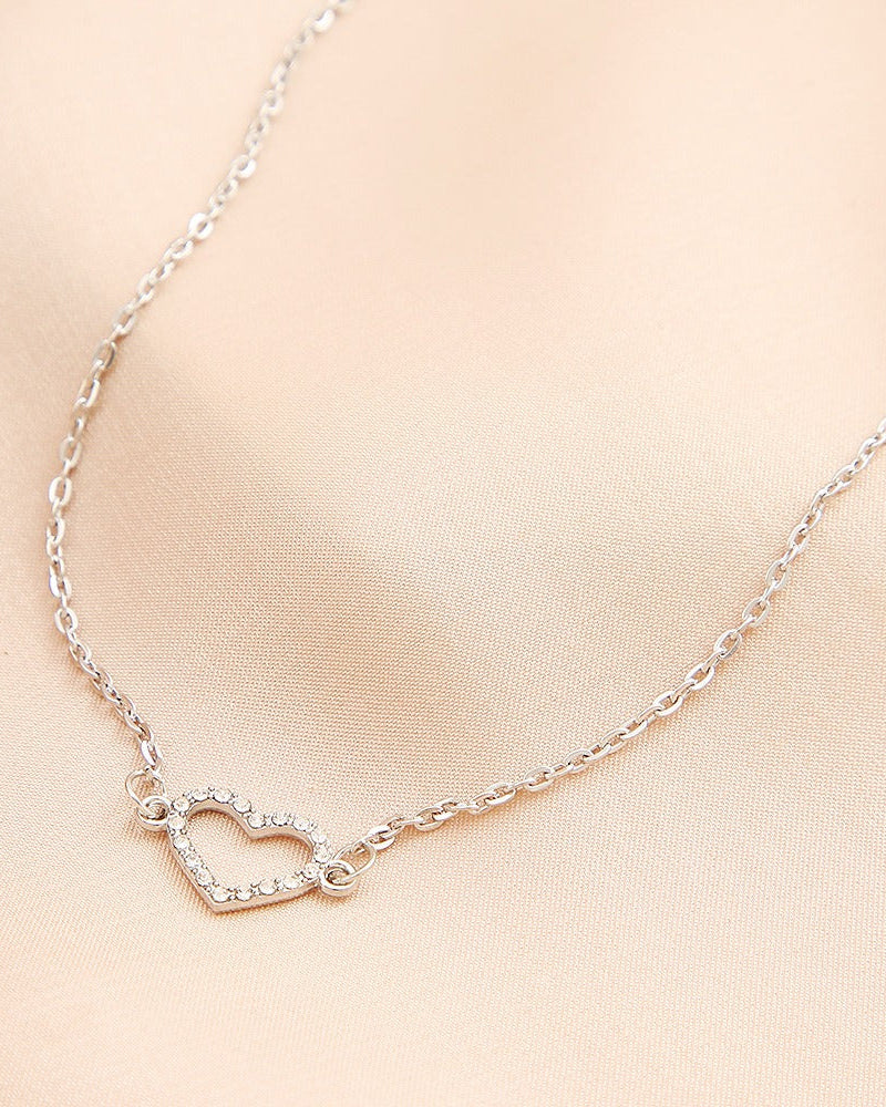 Heart Pendant Diamond Necklace