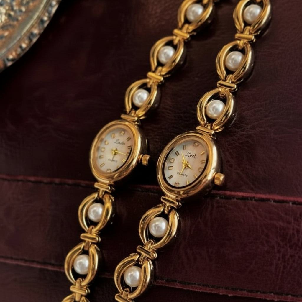 Pearla Gold Watch