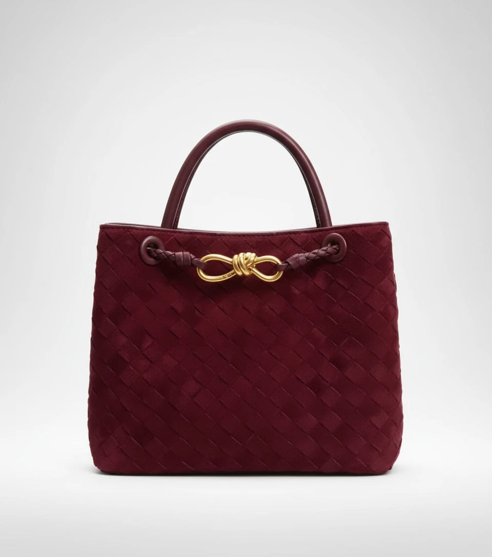 Bobby Matte Leather Woven Handbag