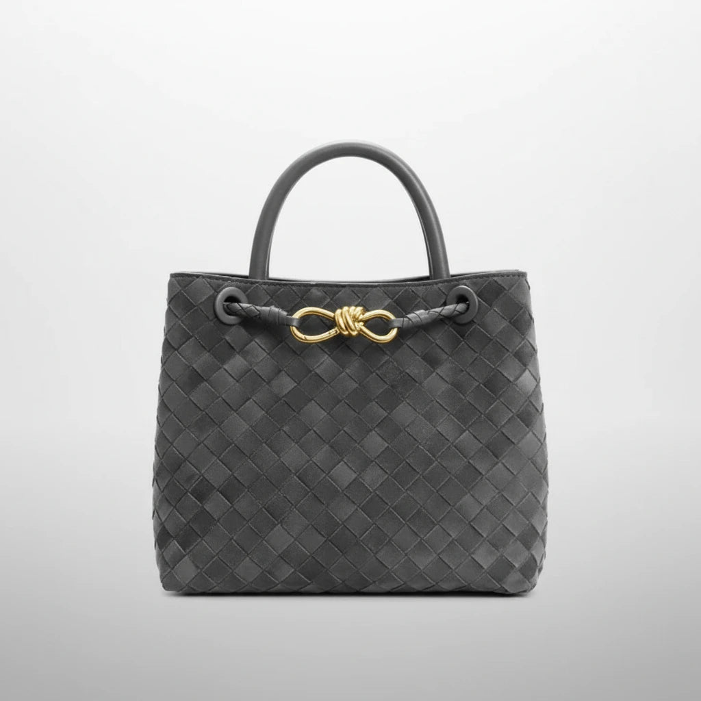 Bobby Matte Leather Woven Handbag
