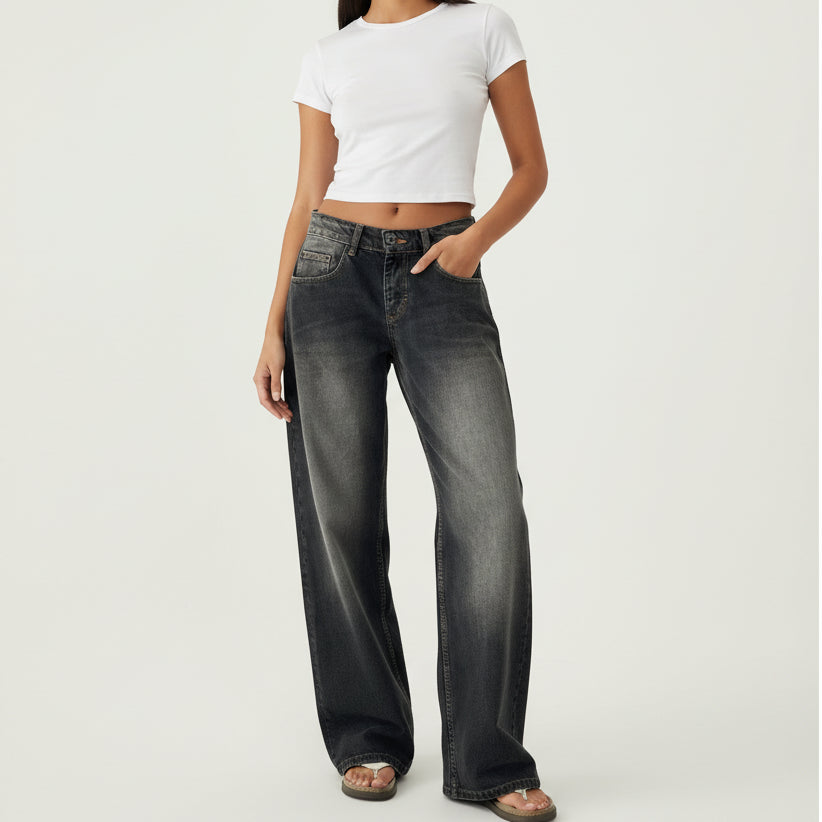 Logan Low Rise Wide Leg Jeans