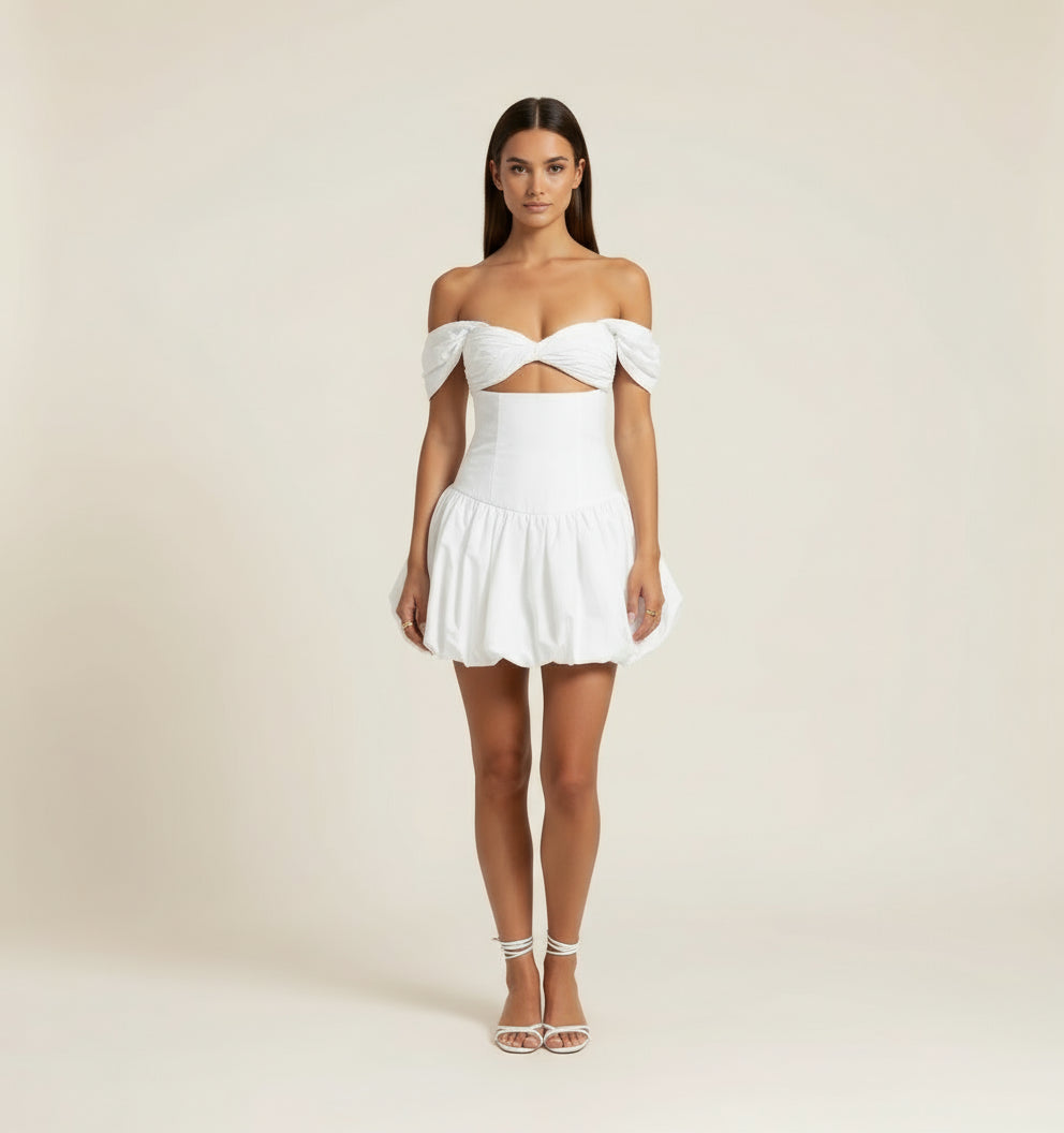 Annalise Hollow Polkadot Dress