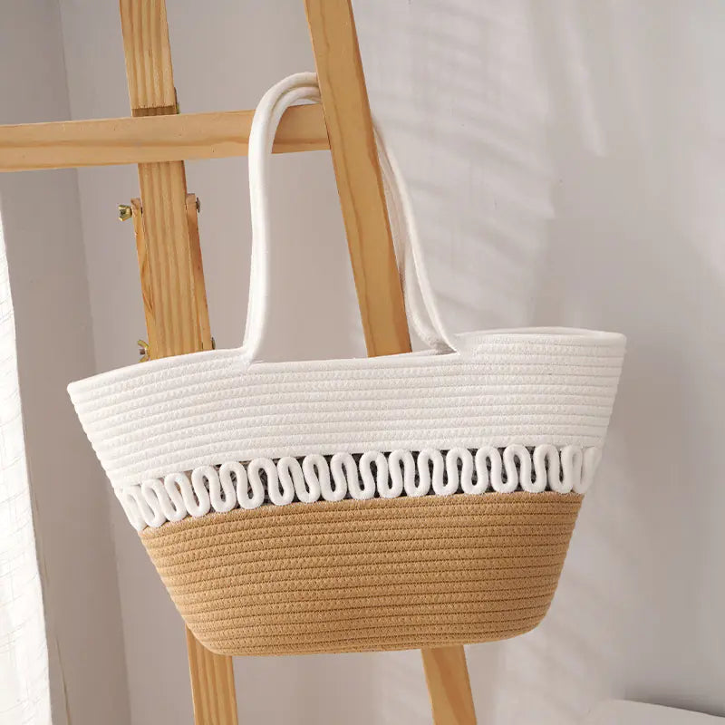 Samy Shopper Woven Tote Beach Bag