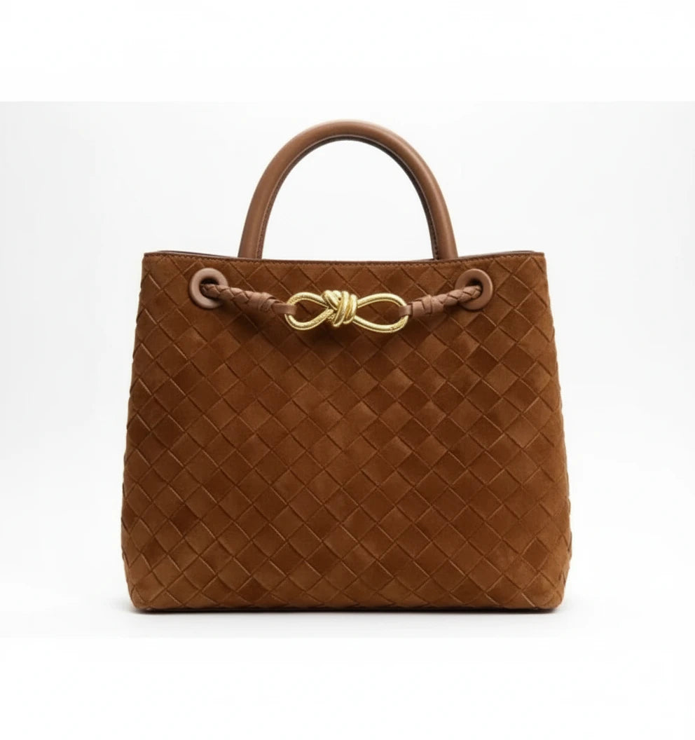 Bobby Matte Leather Woven Handbag