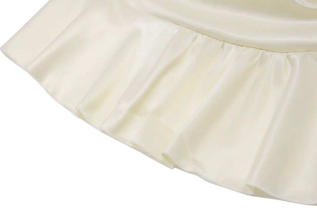 Mimi Satin Ruched Tank Top and Mini Skirt Set
