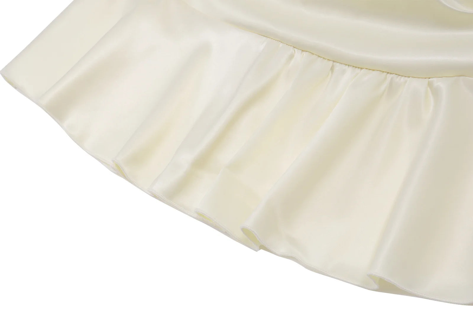Mimi Satin Ruched Tank Top and Mini Skirt Set