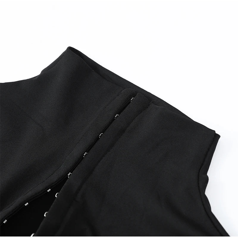 Tina Black Slit Dress