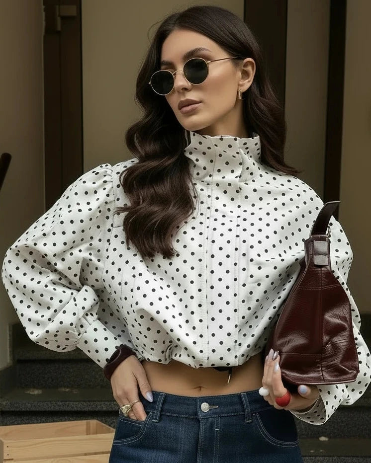Pauline Polka Dot Print Jackets
