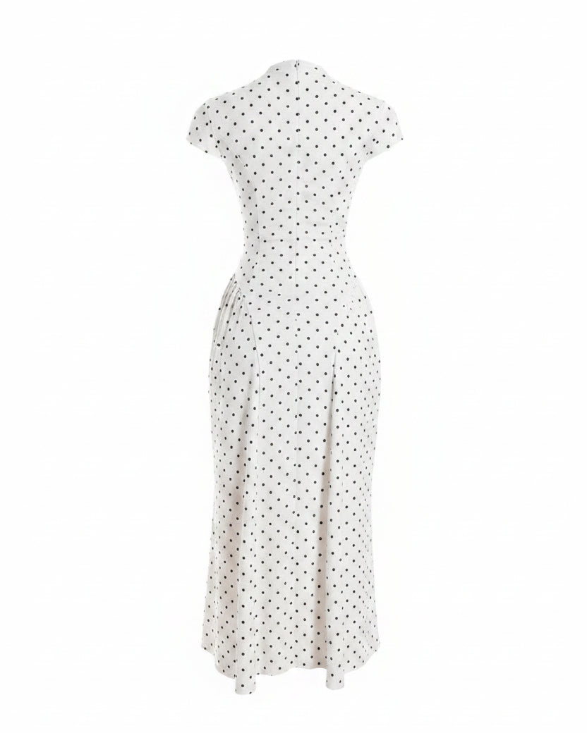 Triana White Polka Dot Dress