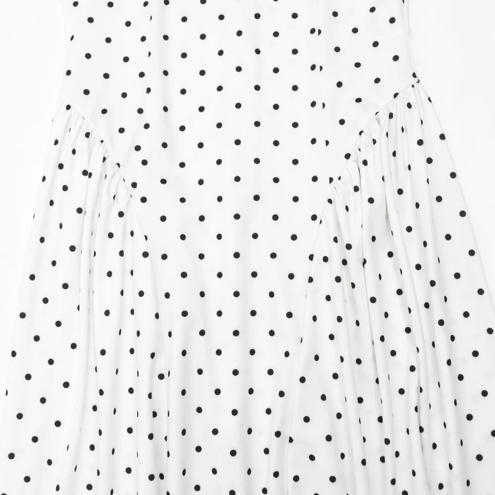 Triana White Polka Dot Dress