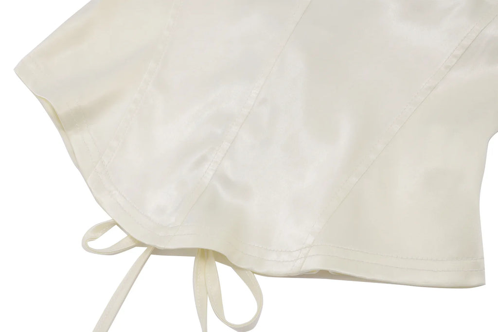 Mimi Satin Ruched Tank Top and Mini Skirt Set
