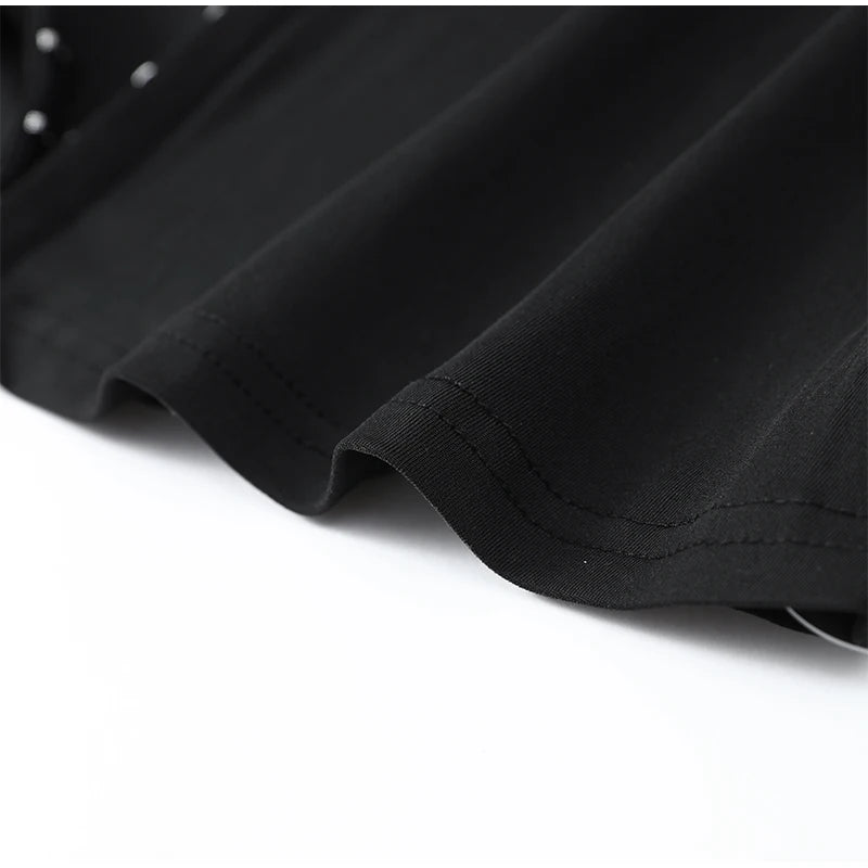 Tina Black Slit Dress