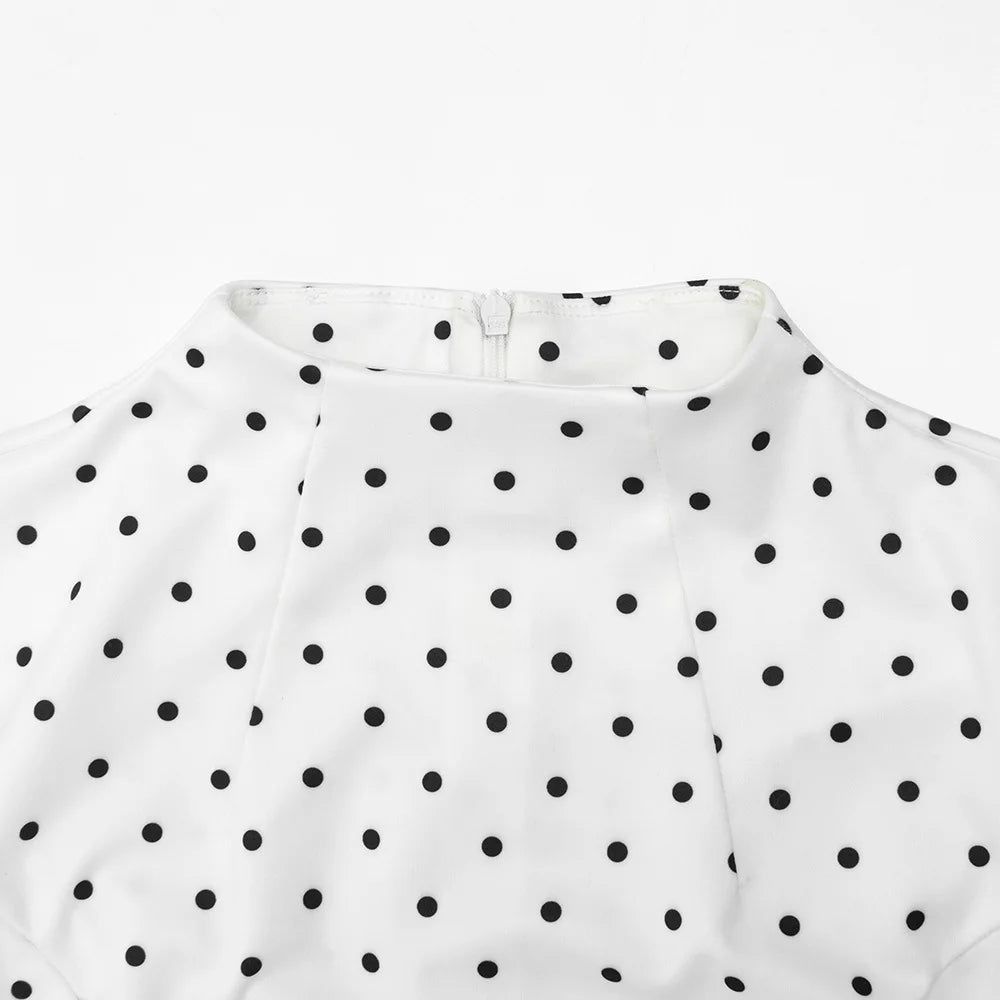 Triana White Polka Dot Dress