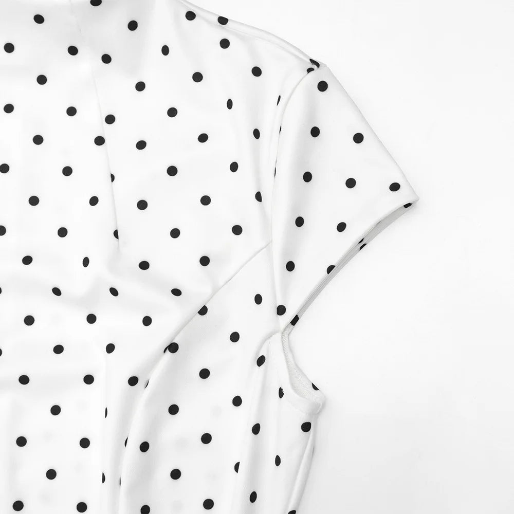 Triana White Polka Dot Dress