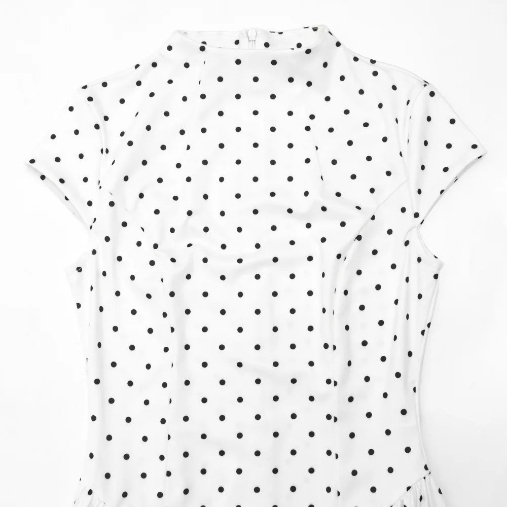 Triana White Polka Dot Dress