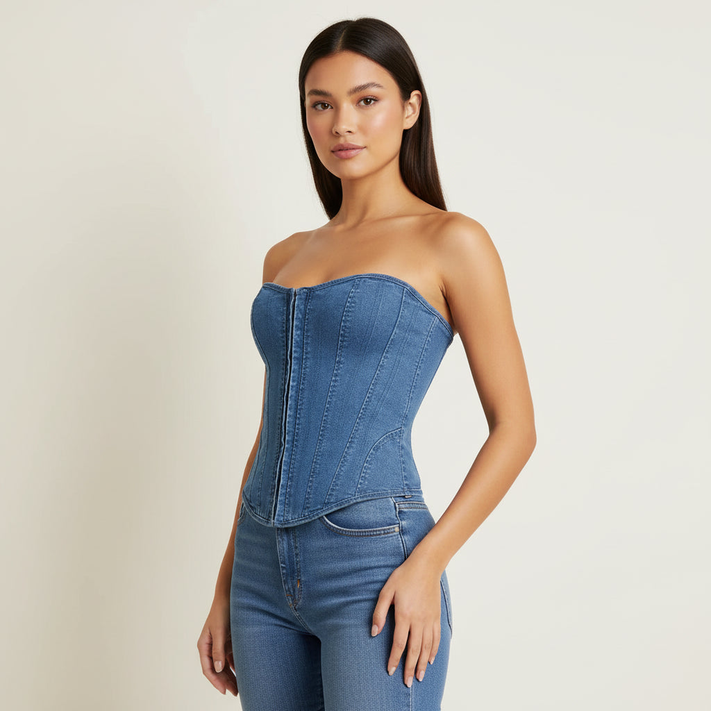 Minna Denim Corset Top