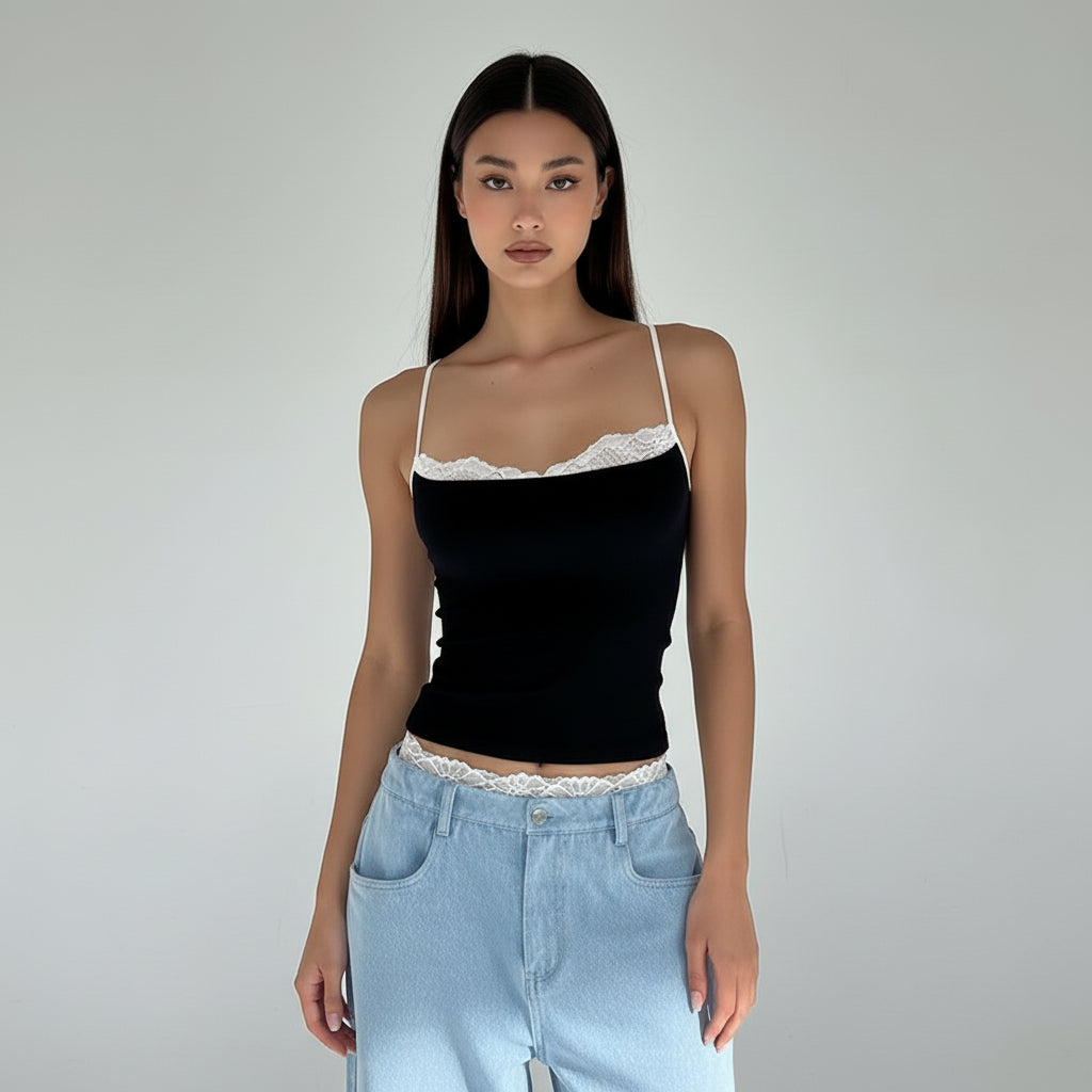 Alicia Lace Trim Cami top
