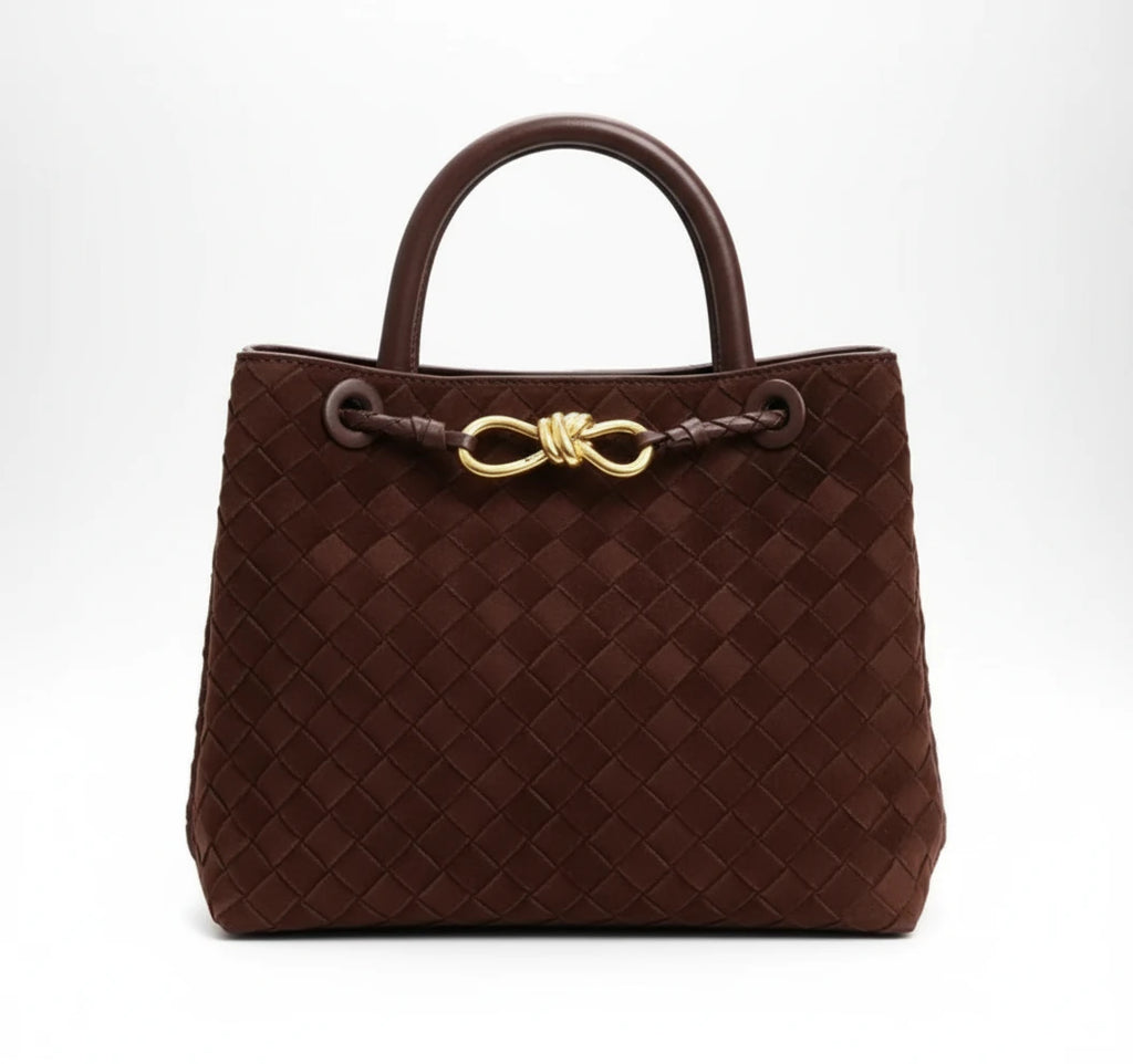 Bobby Matte Leather Woven Handbag