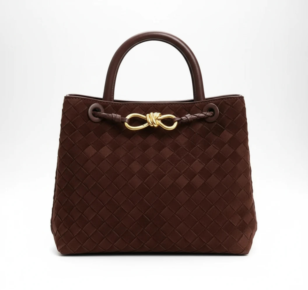 Bobby Matte Leather Woven Handbag