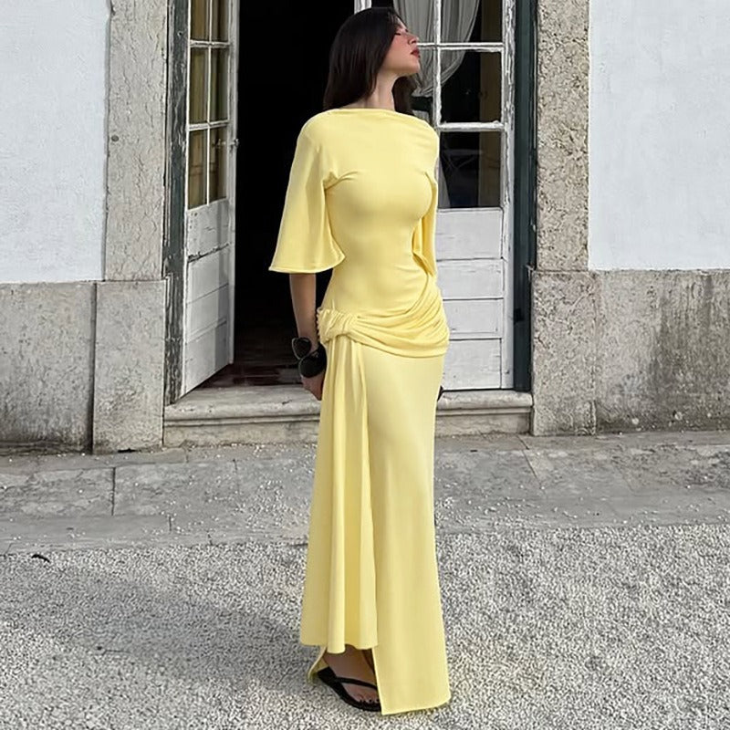 Sunny Ribbon Layered Long Dress