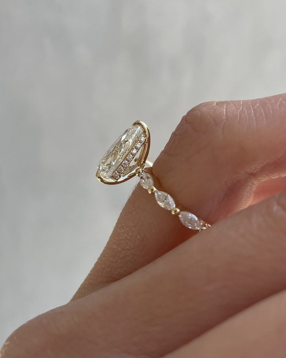 Gold Tear Drop Ring