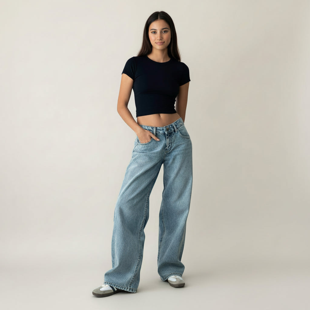 Logan Low Rise Wide Leg Jeans