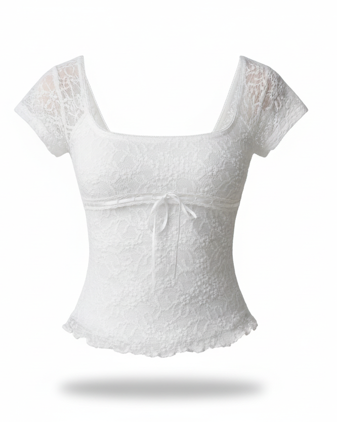 Amour Floral Square Neck Top