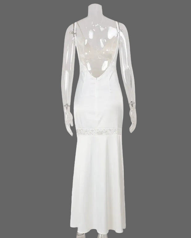 Ayla V-Neck Lace Slip Dress