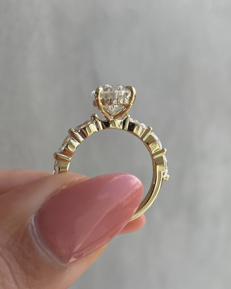 Gold Tear Drop Ring