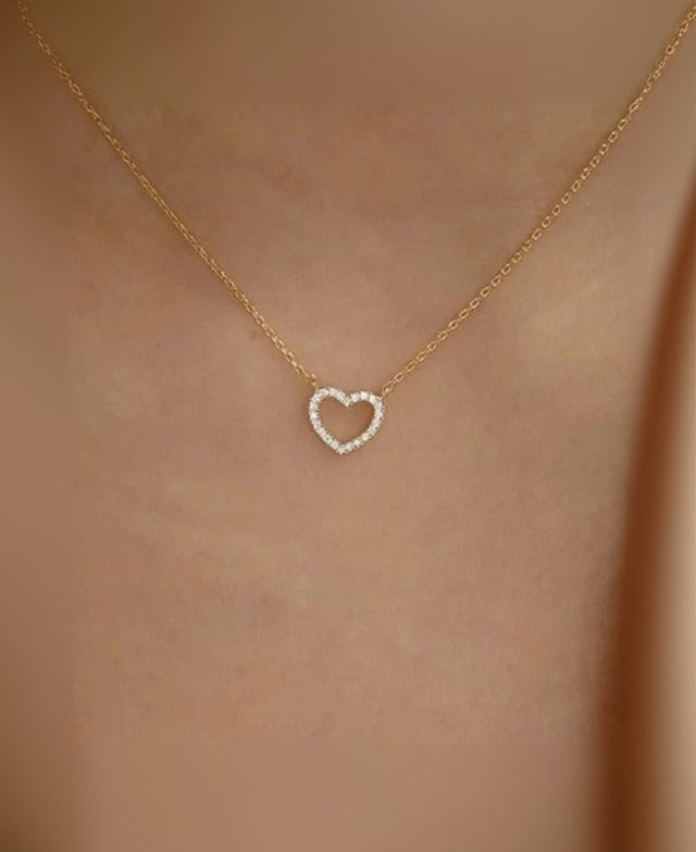 Heart Pendant Diamond Necklace