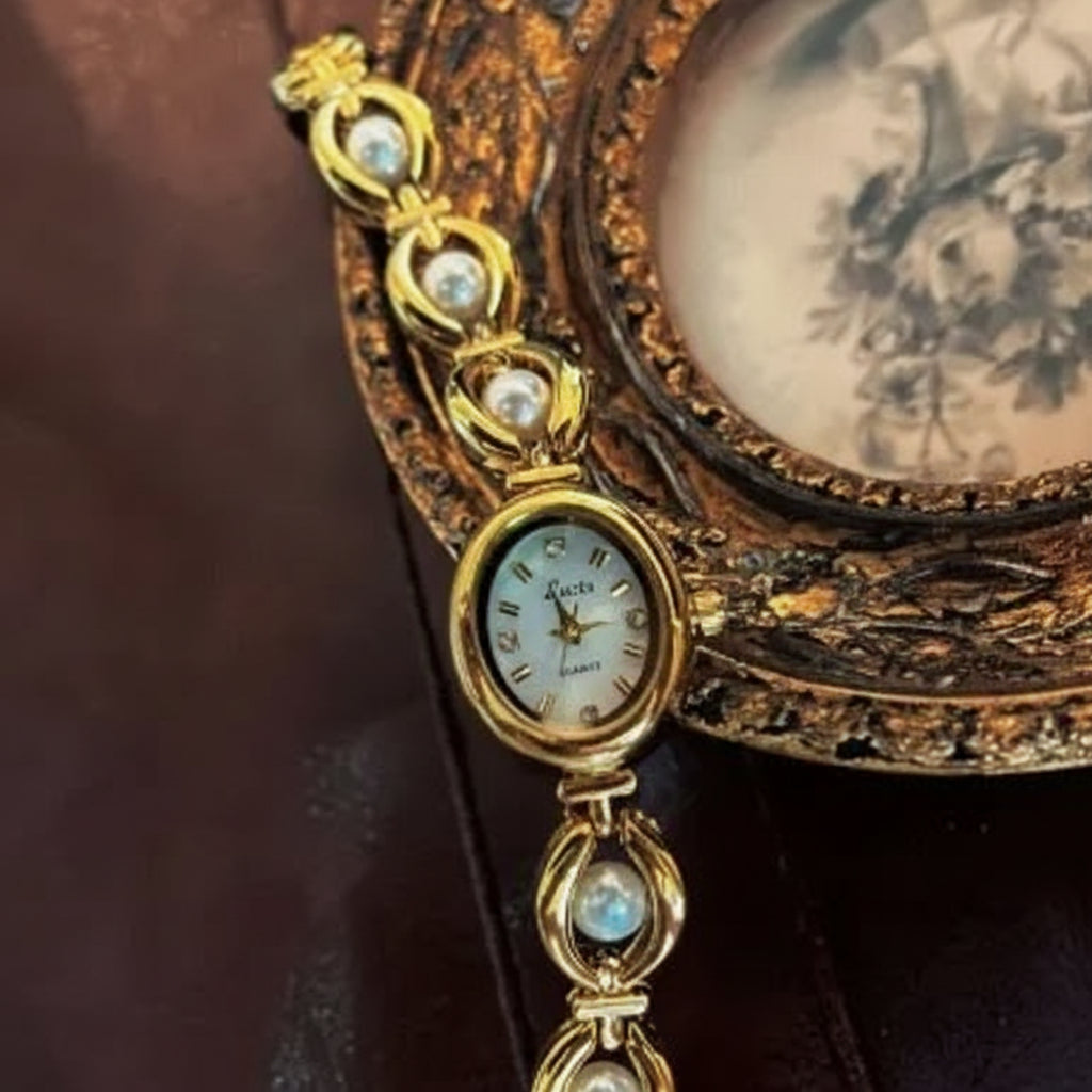 Pearla Gold Watch