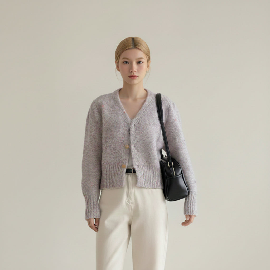 Raily Colorful Dot Cardigan