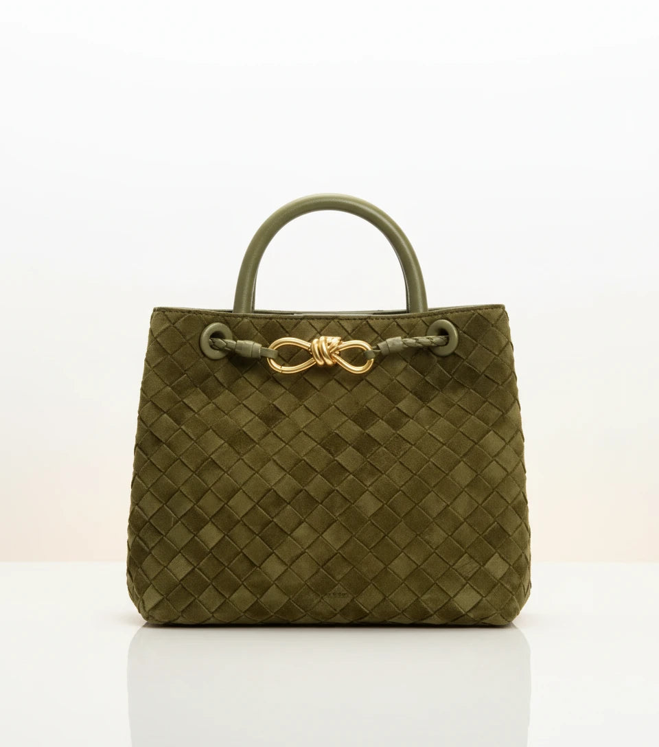 Bobby Matte Leather Woven Handbag