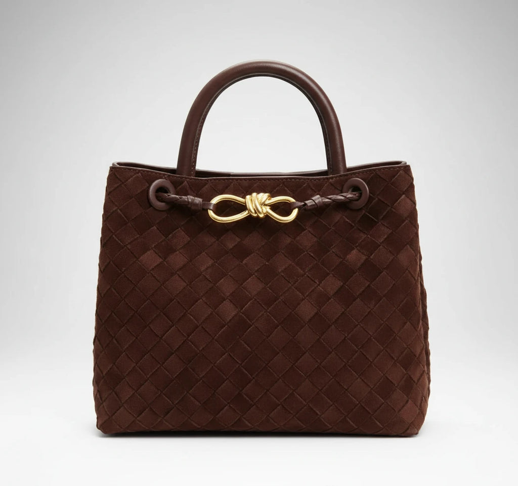 Bobby Matte Leather Woven Handbag