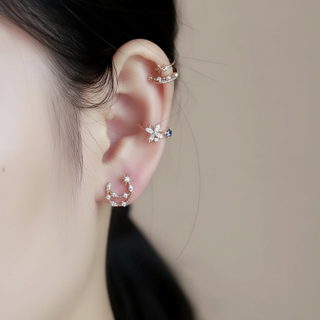 Luna Gold Moon Earrings