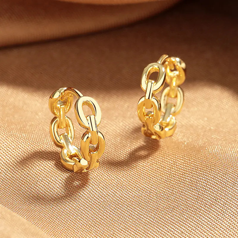 Miranda Chain Hoop Earrings