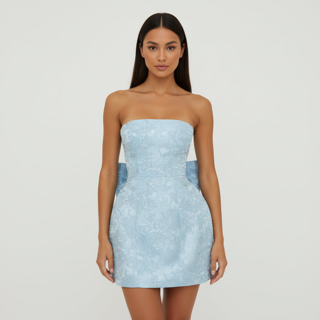 Mariah Tube Top Bow Dress