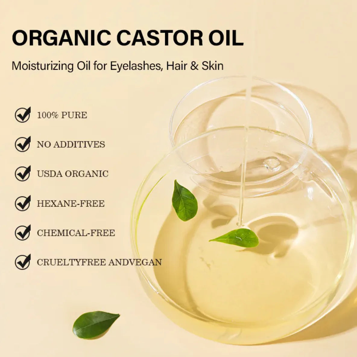 Pure Castor Oil – Multi-Purpose Hair & Skin Care