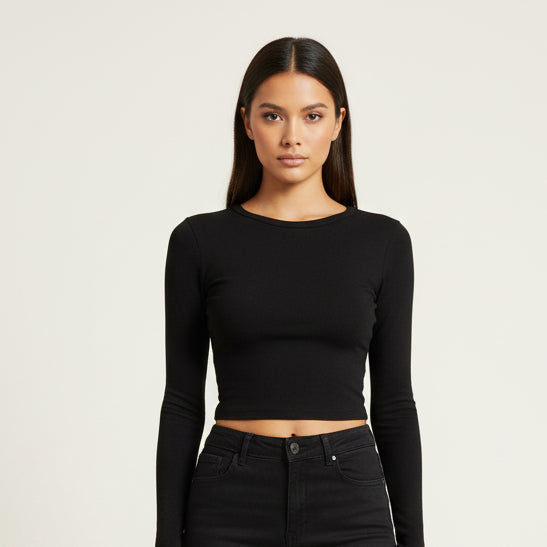 Nylah Round Neck Long Sleeve Top