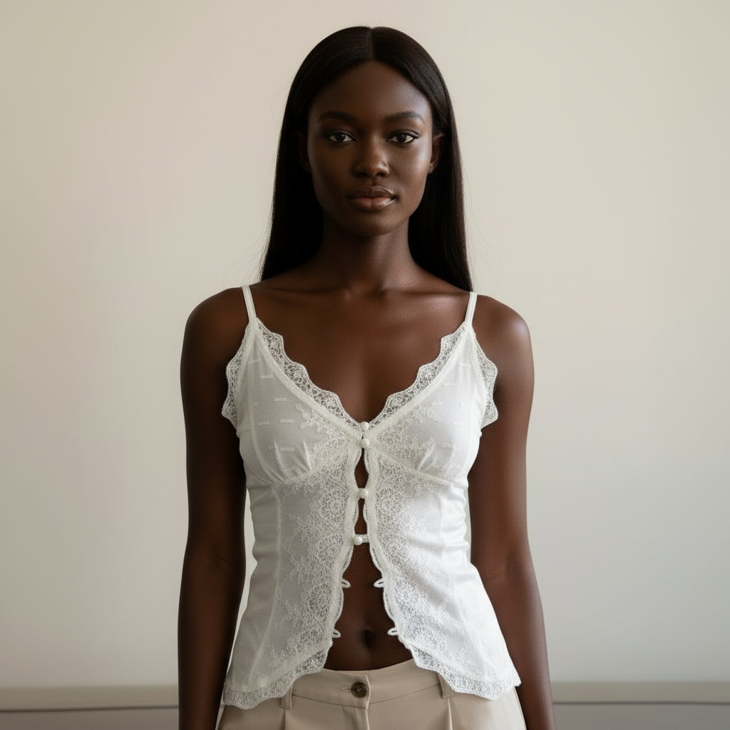 Aleena Lace V-neck Top