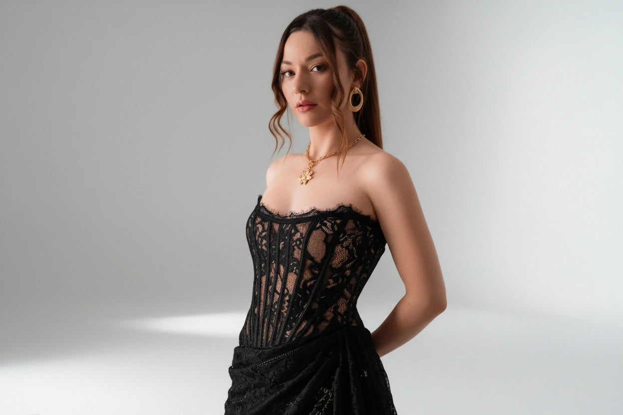 Emely Lace Corset Dress