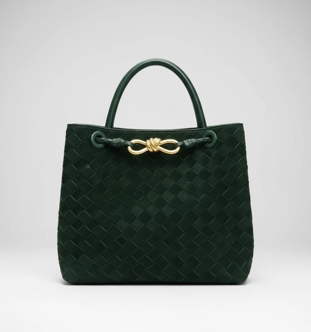 Bobby Matte Leather Woven Handbag